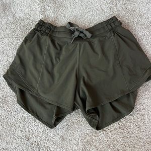 lululemon army green shorts
